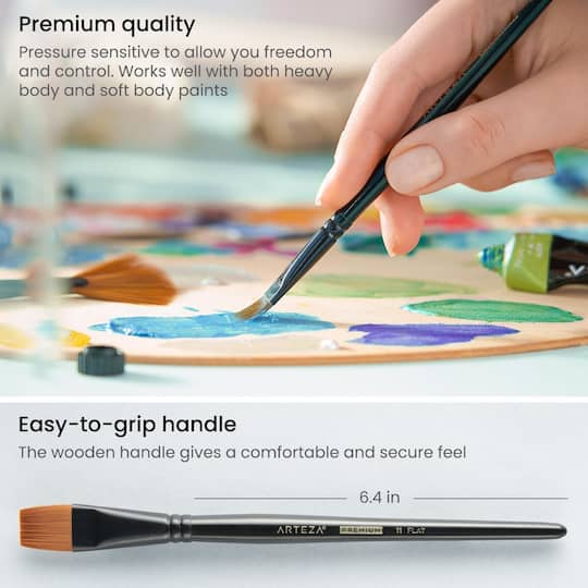 Arteza® Acrylic & Oil 12 Piece Brush Set
